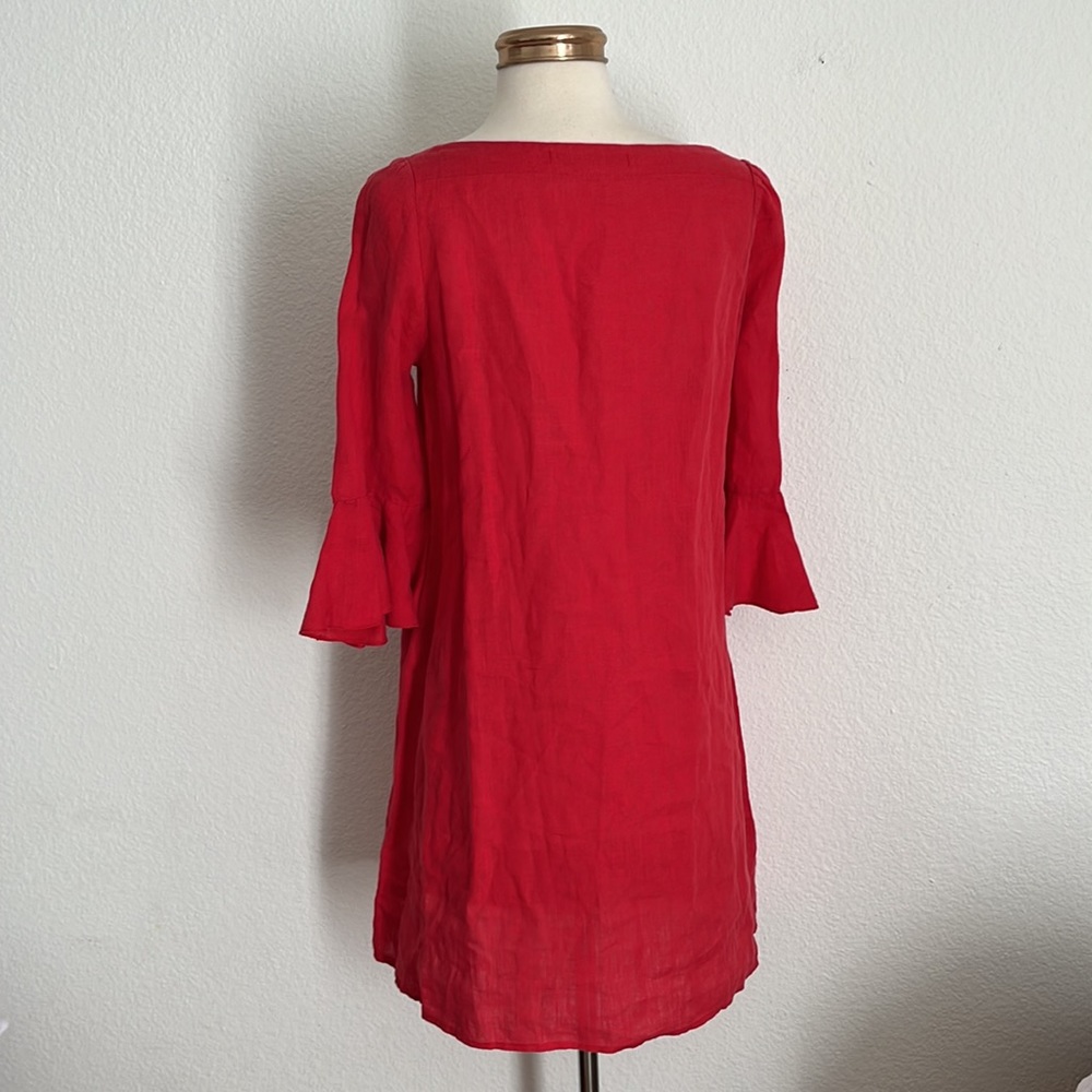 Sleeper Red Button-Front Mini Dress - Picture 11 of 16